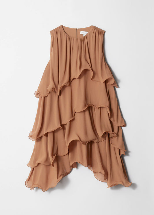 Sleeveless Frill Mini Dress