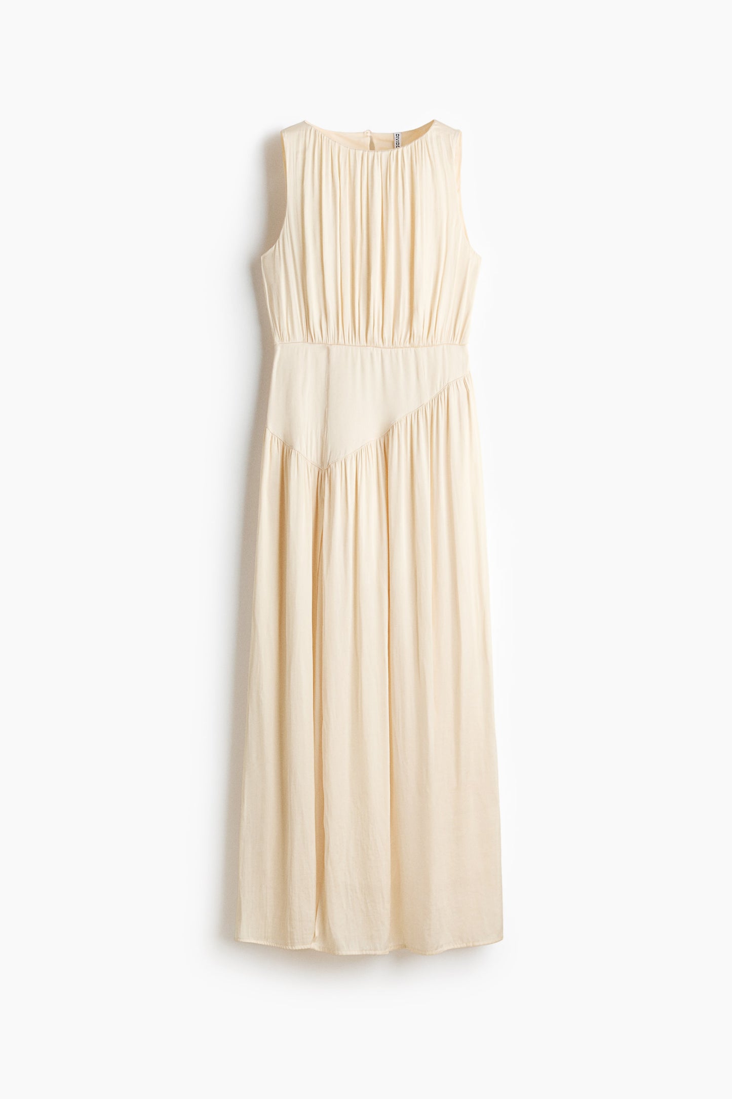 Gathered satin dress