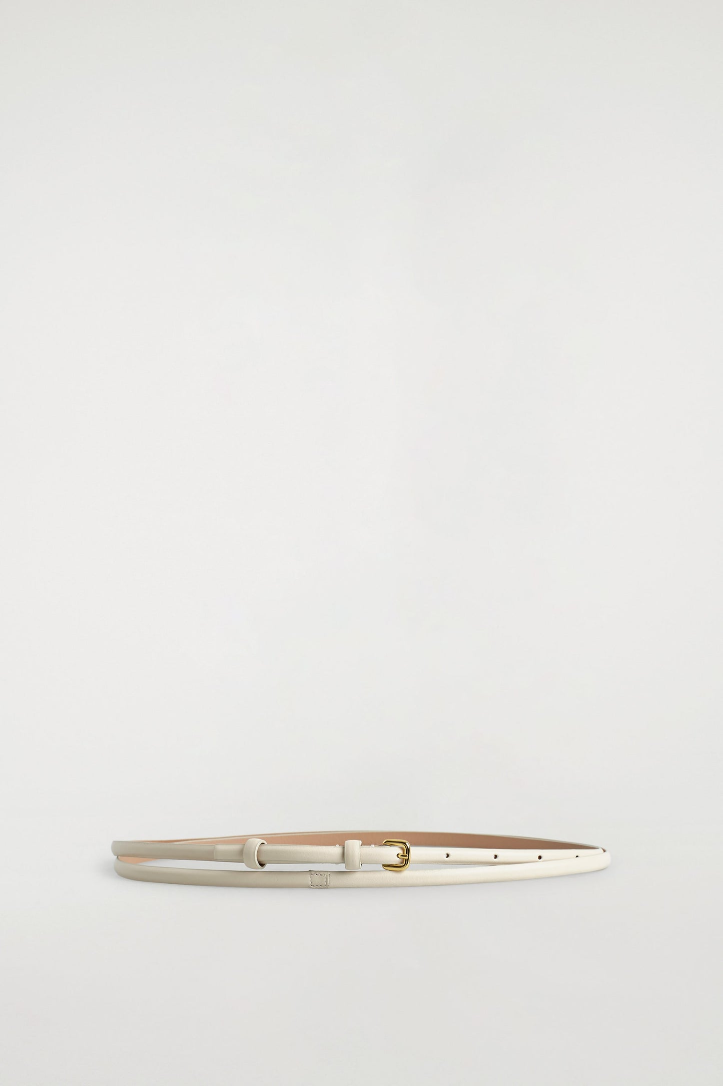 Double-Wrap Skinny Leather Belt