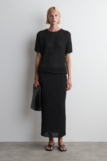 Textured Open-Knit Top