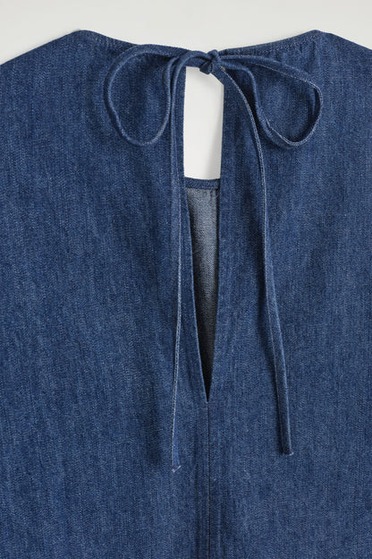 Denim Peplum Top