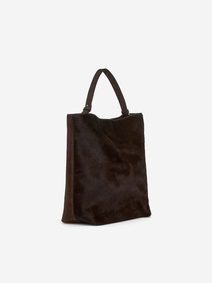Leather-Suede Tote Bag