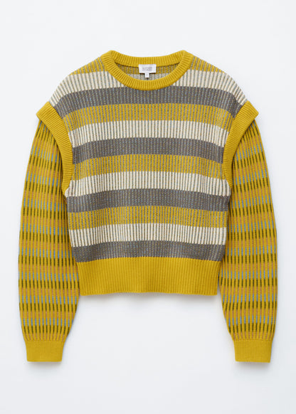 Striped Panel Knit Jumper