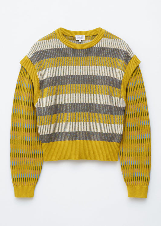 Striped Panel Knit Jumper