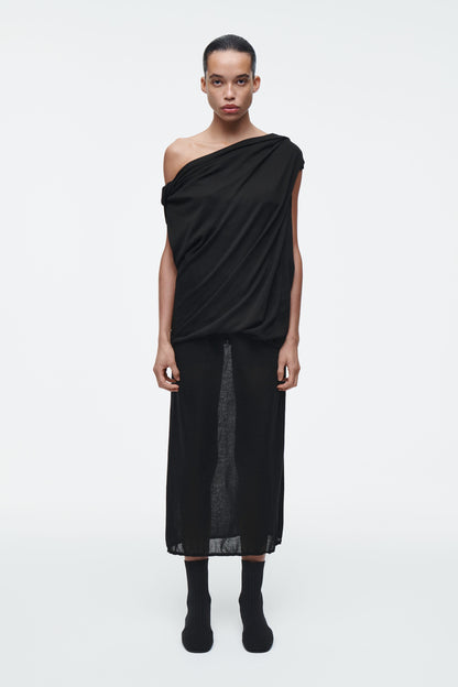 Sheer knitted skirt