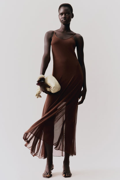 Strappy mesh dress
