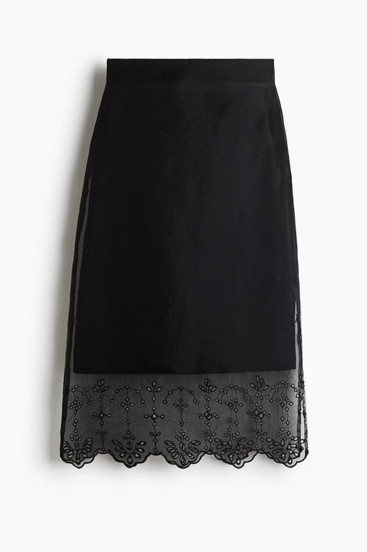 Broderie anglaise organza skirt