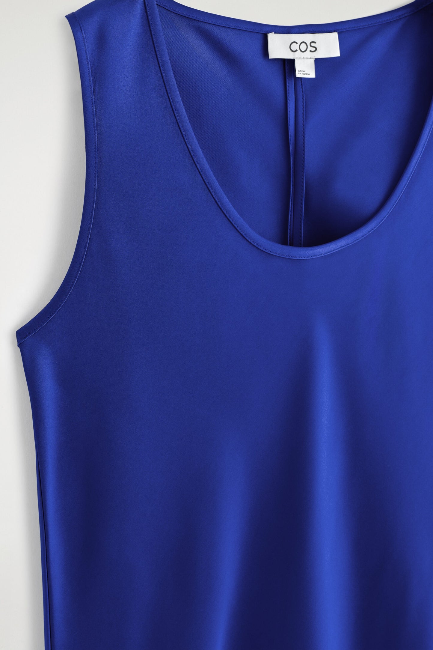 Scoop-Neck Satin Midi Dress