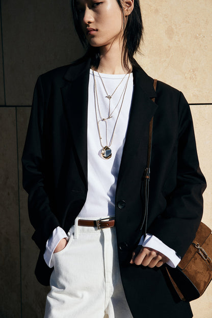 Napped crossbody bag