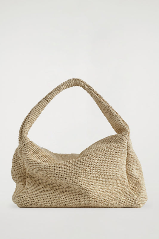 Slouchy  raffia tote bag