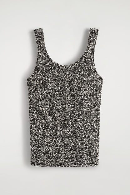Two-Tone Chunky Knitted Tank Top