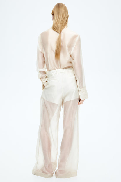 Wide sheer trousers