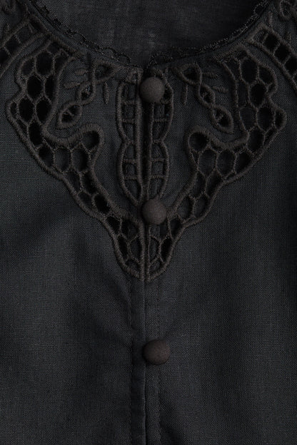 Linen-blend tunic dress