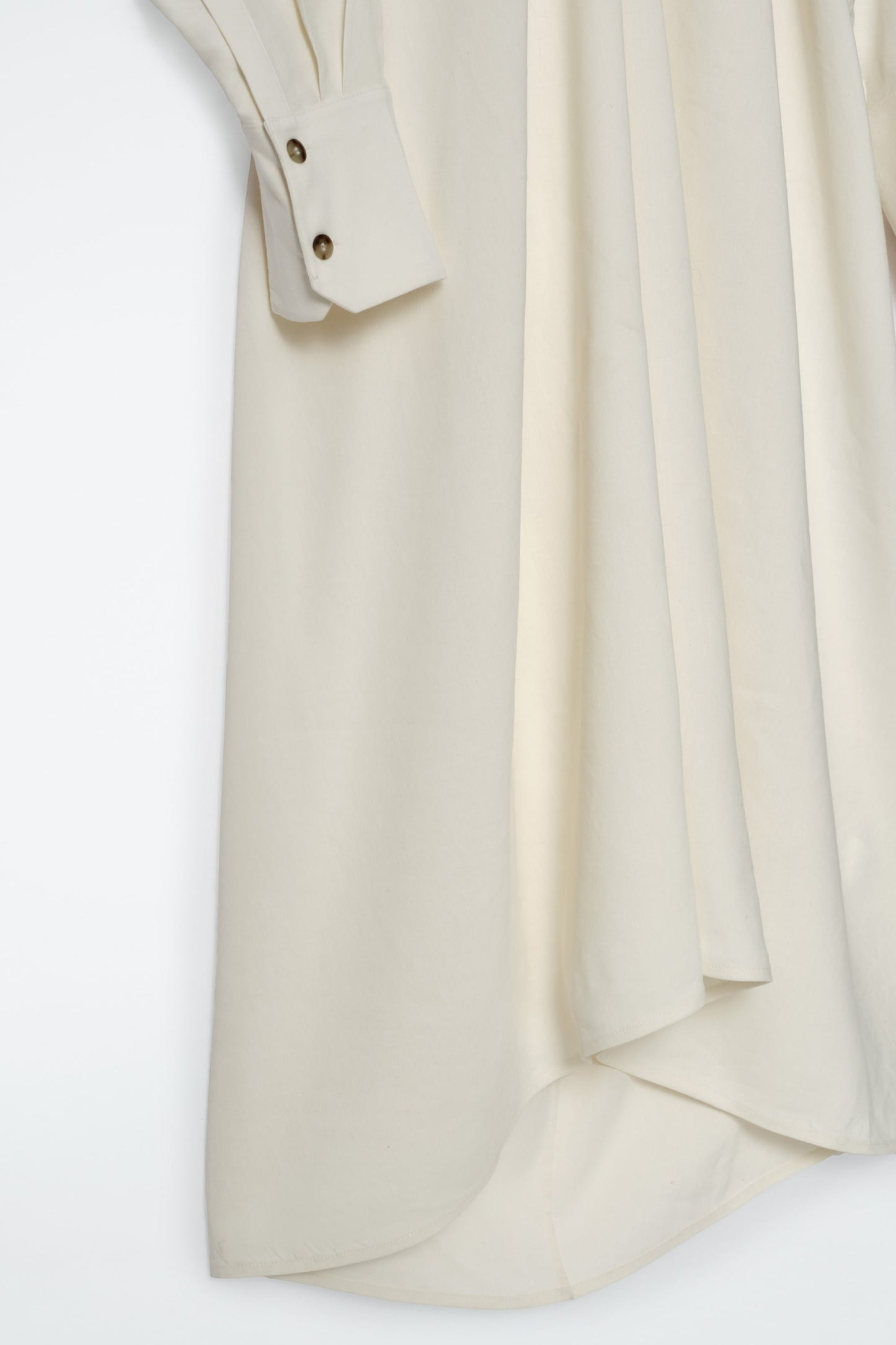 V-neck linen shirt dress