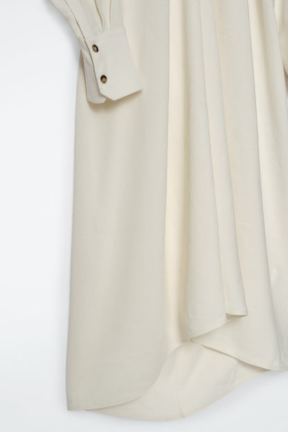 V-neck linen shirt dress