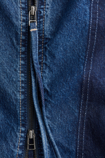 Two-toned denim top