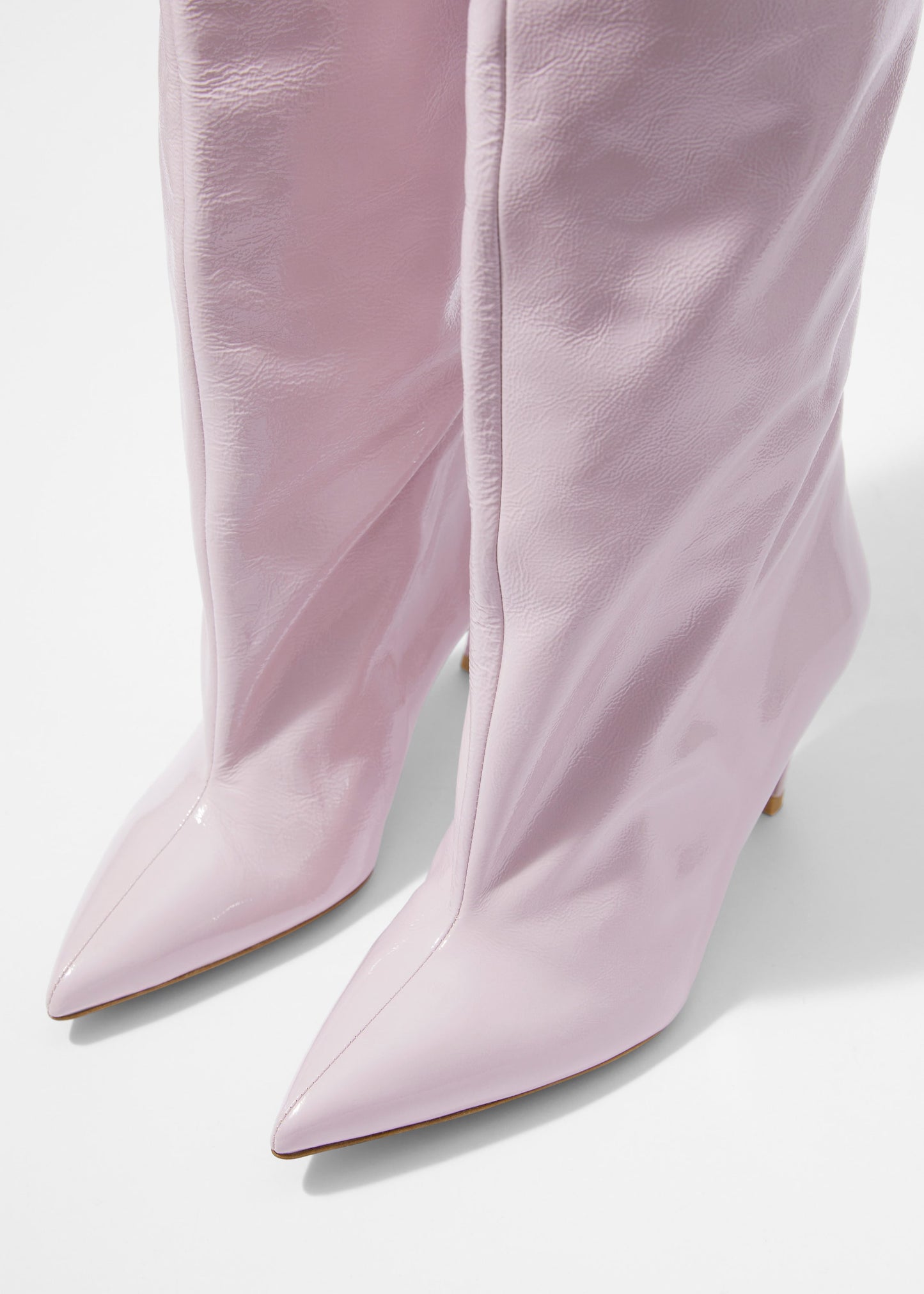 Patent-Leather Knee Boots