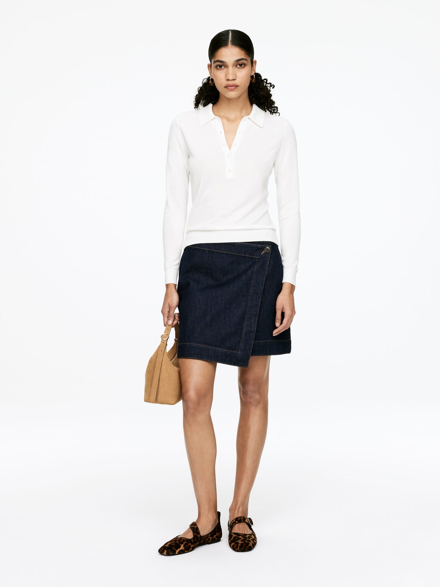 Denim Wrap Skirt