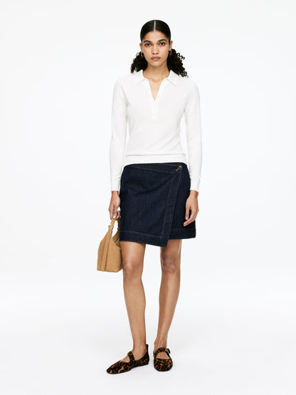 Denim Wrap Skirt
