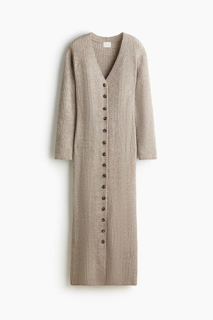 Rib-knit dress