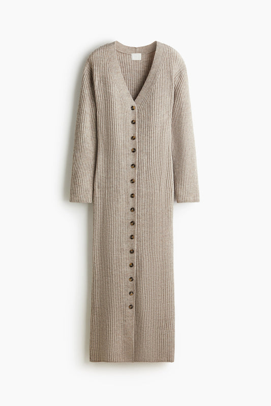 Rib-knit dress