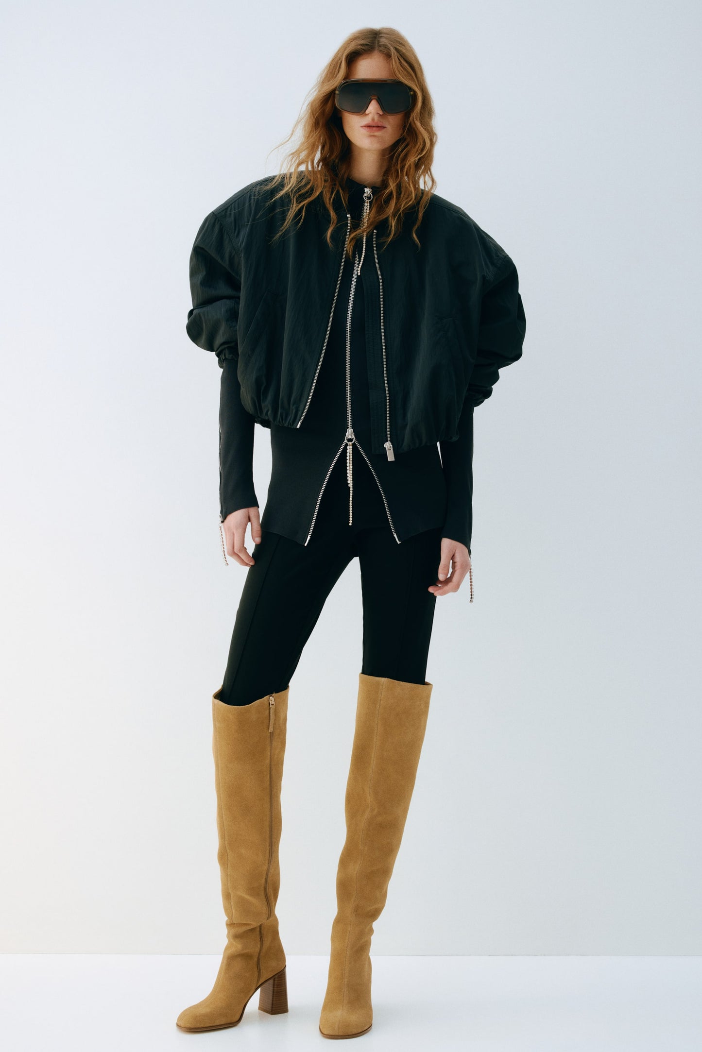 Over-the-knee suede boots