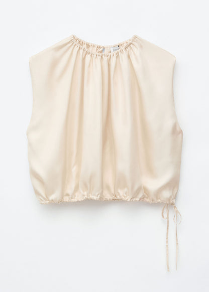 Drawstring Silk Top