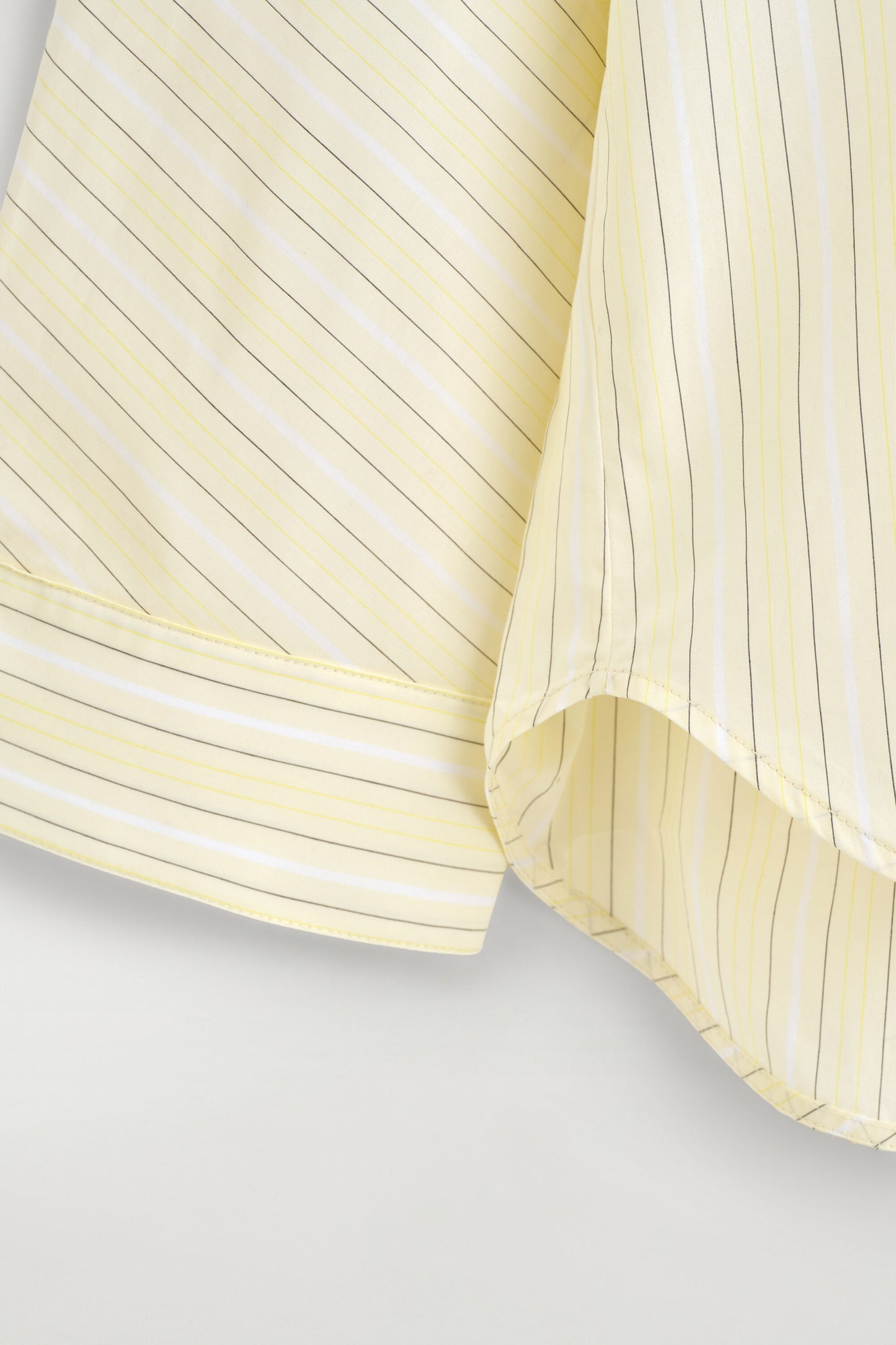 Pleated striped cotton shirt