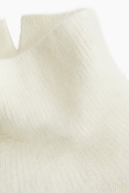 High-collar mohair-blend jumper