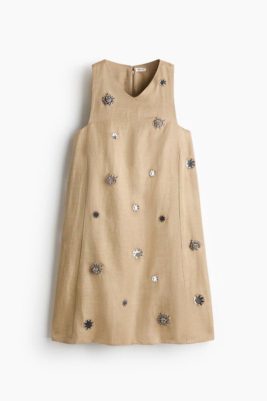 Embellished A-line dress