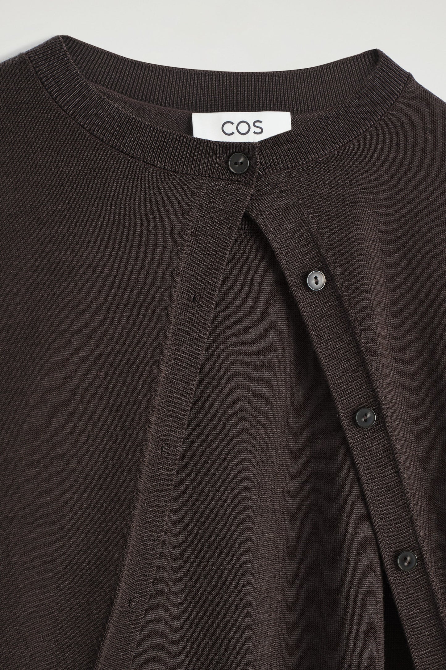 Layered Merino Wool Cardigan