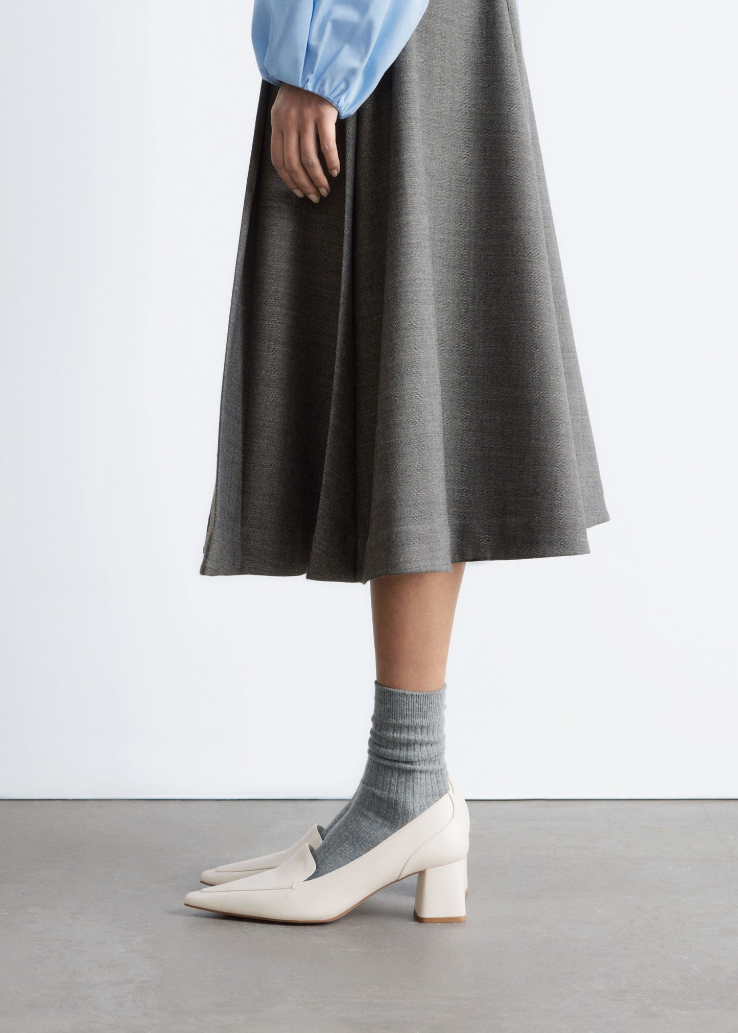 Leather Loafer Pumps