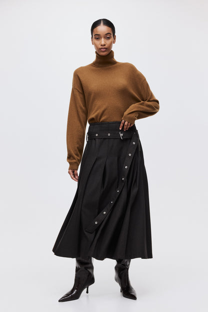 Cashmere polo-neck jumper