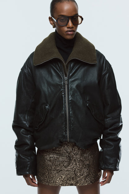 Jacquard-weave skort