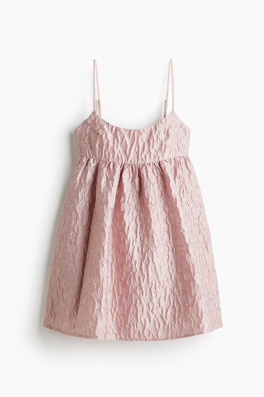 Jacquard-weave strappy dress