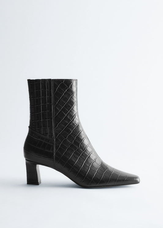 Kitten Heel Suede Ankle Boots