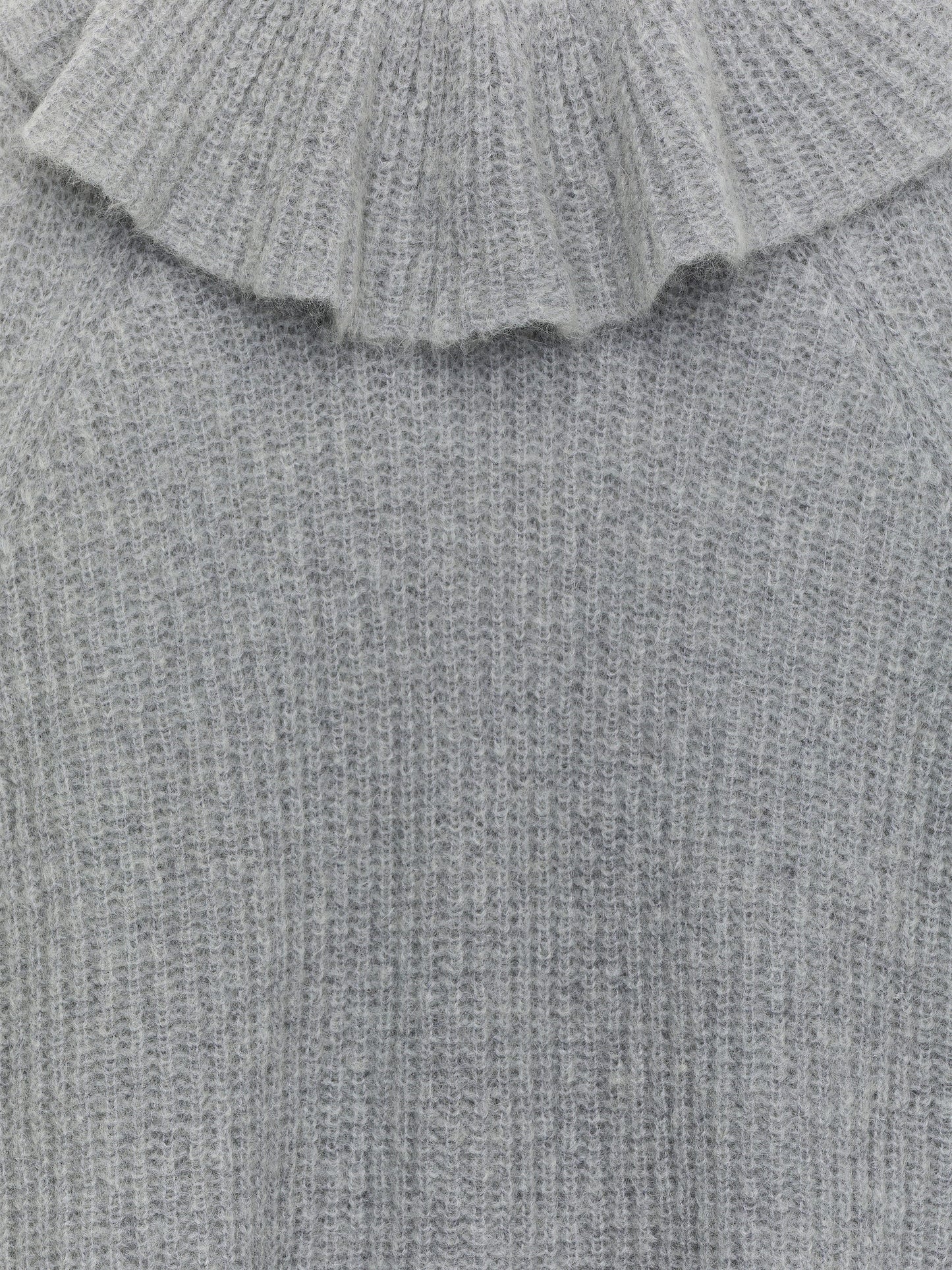 Mohair-Wool Blend Ruffle Jumper