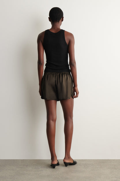 Satin Track Shorts
