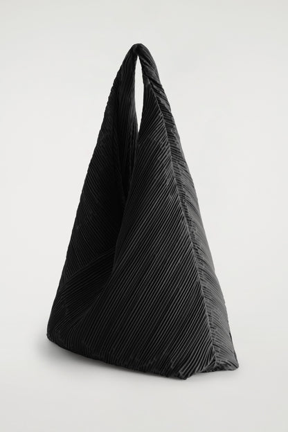Sculptural  Plissé Shoulder Bag