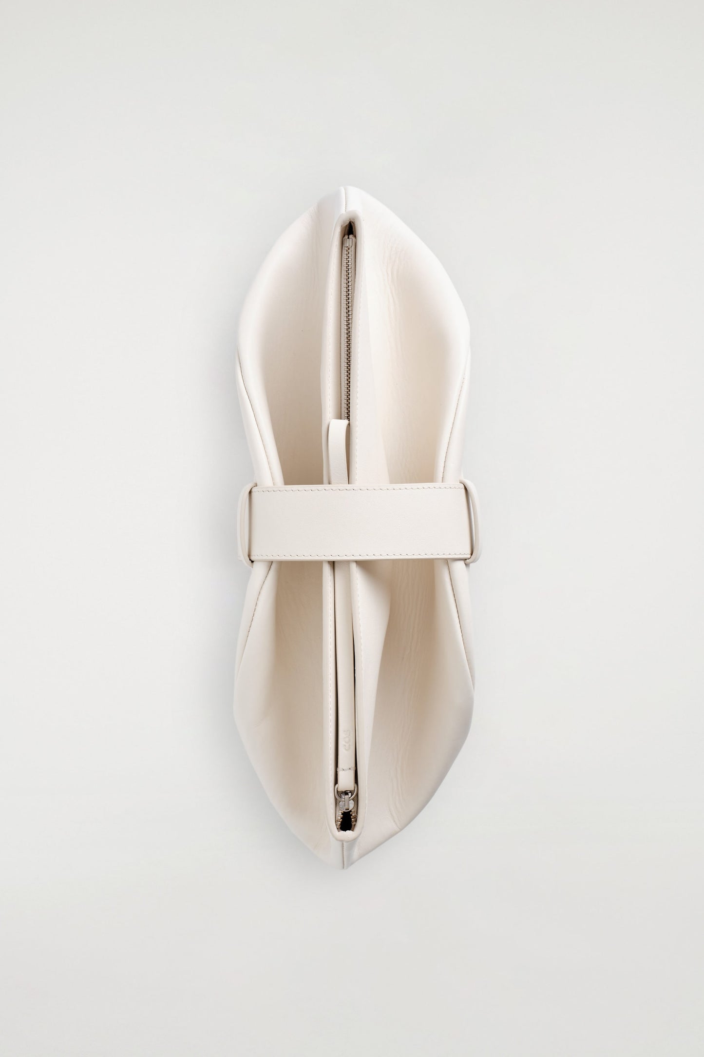 Belted Leather Clutch Bag