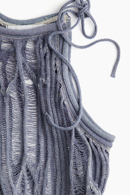 Tie-strap knitted top