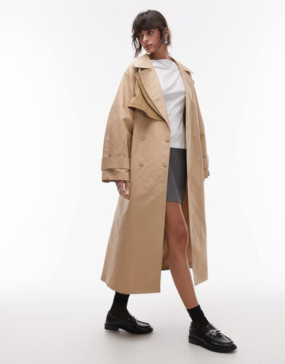 Deconstructed trench coat stone