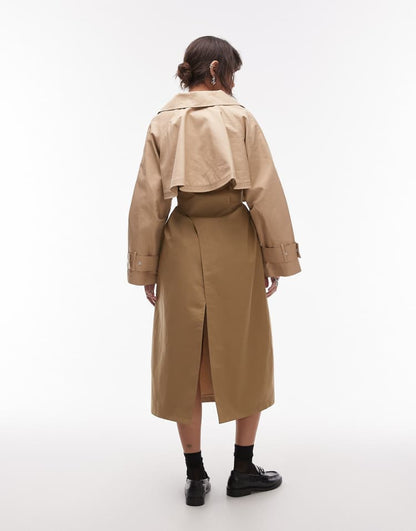 Deconstructed trench coat stone