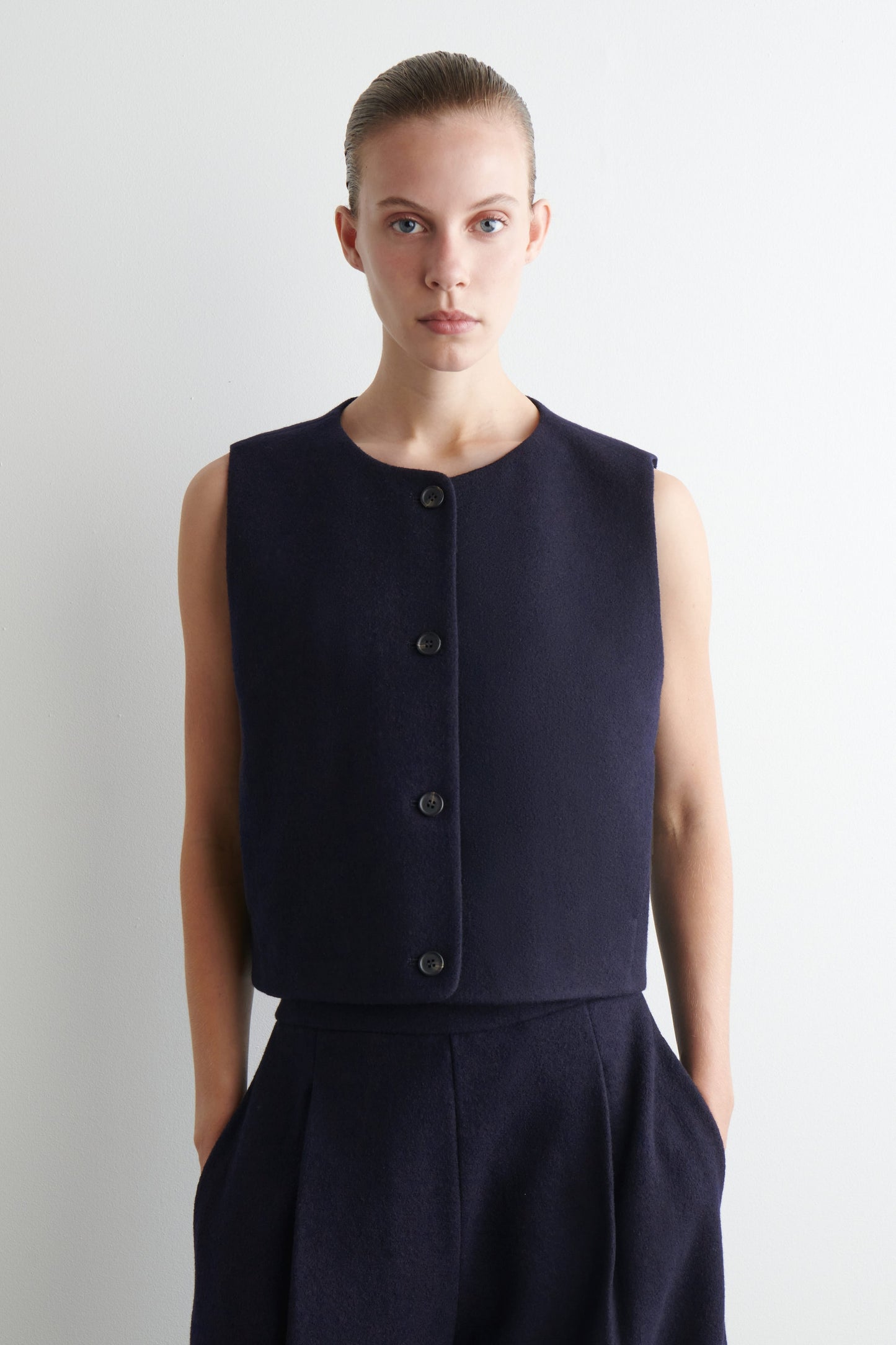 Boiled Merino Wool Waistcoat