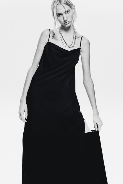 Belt-detail strappy dress