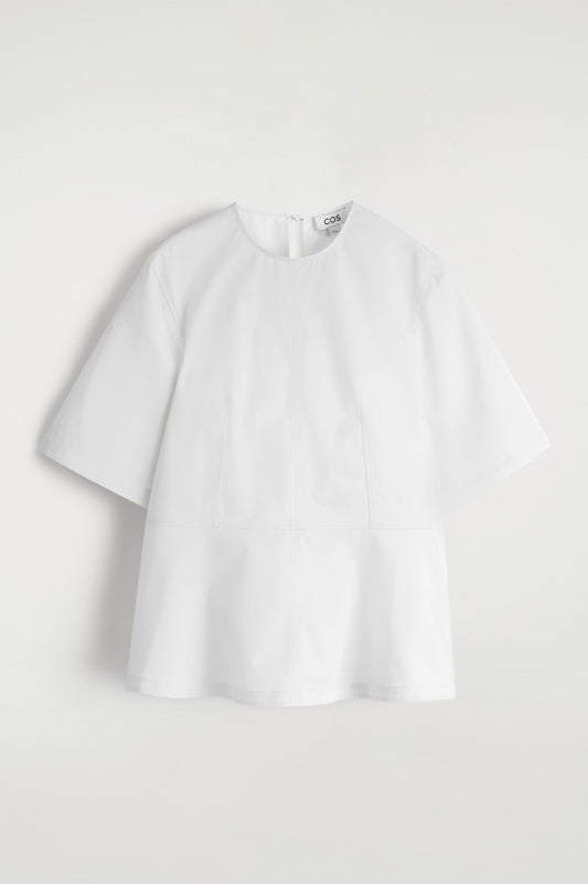 Cotton Peplum Top
