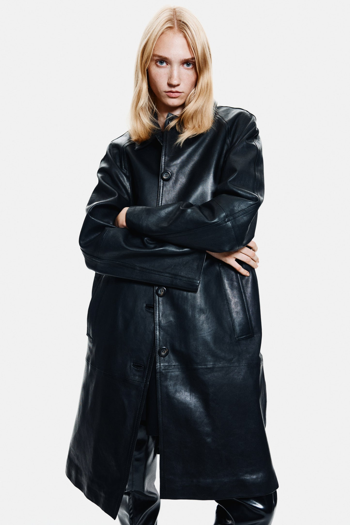 Leather coat