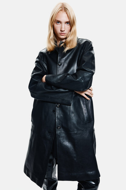 Leather coat