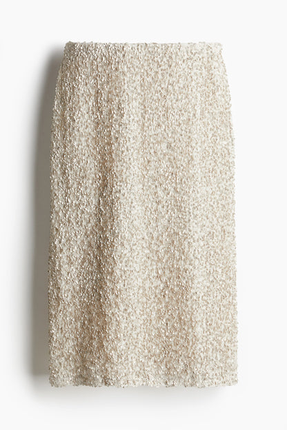 Sequined pencil skirt