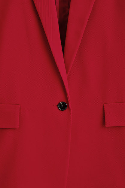 Single-Breasted Wool-Blend Blazer